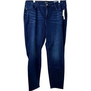 Talbots NWT Women Jegging Denim Jeans High-Waist Blue Minimalist Casual Size 16W